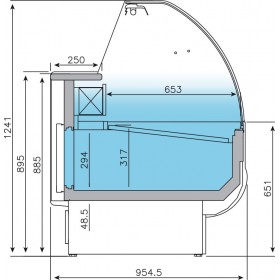 Vitrine réfrigérée boucherie ventilé mi16