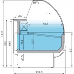 Vitrine réfrigérée boucherie ventilé mi16