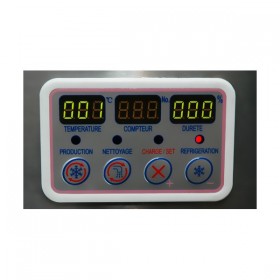 Machine à glaces à l'italienne - Frozen Yaourts - 2 parfums - Avec roulettes - 2.4kw - Classe N