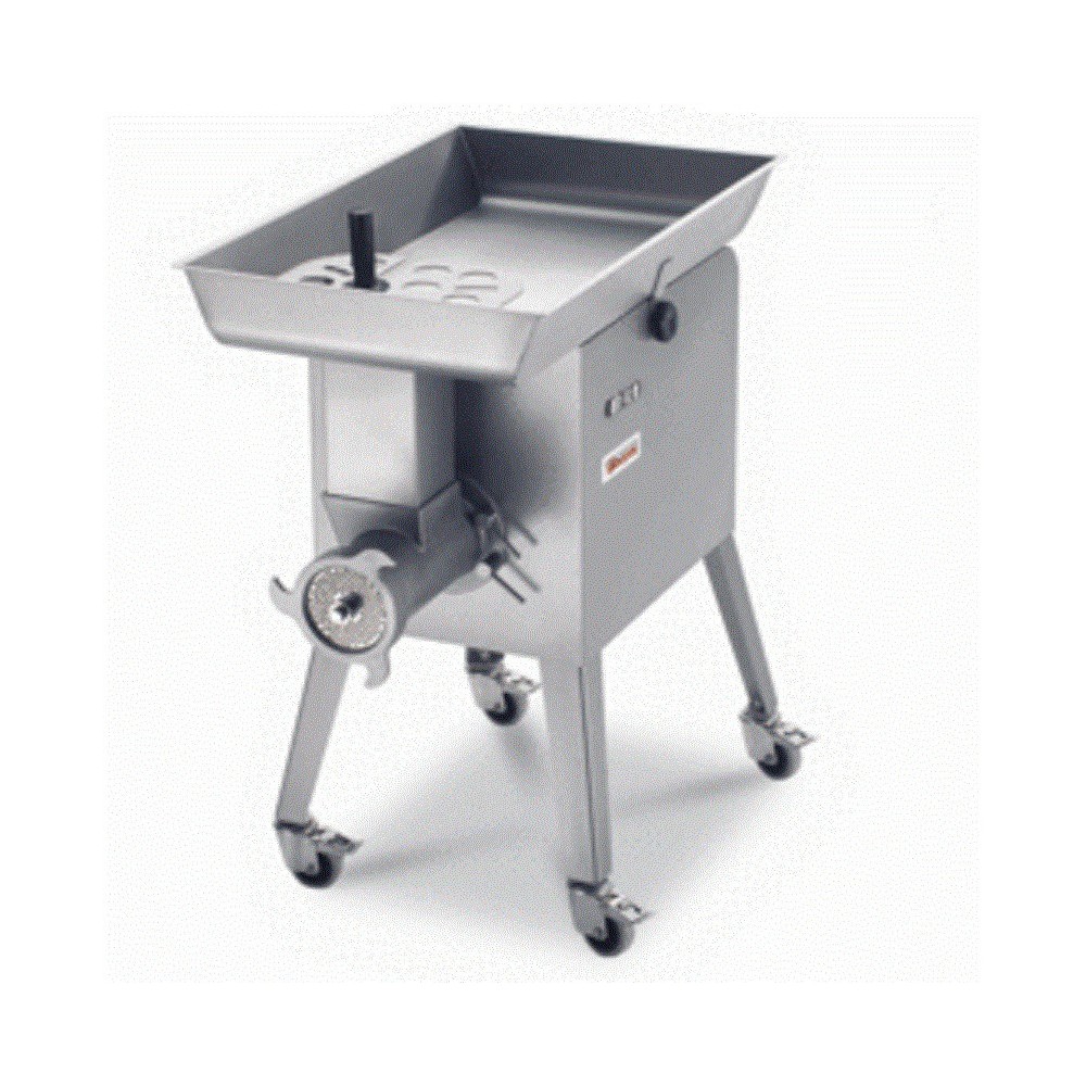 Hachoir en inox N° 42, Ø 8 mm, 700 kg/h, piètement sur roues Hachoir en inox N° 42, Ø 8 mm, 700 kg/h, piètement sur roues