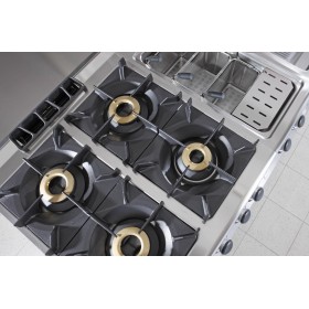 Fourneau 2 feux gaz+ PCF sur four MODULAR 