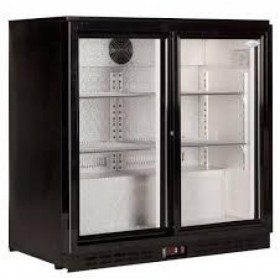 Arrière-bar réfrigéré - 2 portes vitrées battantes - 223 litres - Garantie 2 ans - Classe N