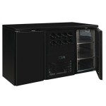 Arrière-bar réfrigéré - 2 portes battantes et rafraîchisseur à vin 8 bouteilles  - 380 litres - Garantie 2 ans - Classe N