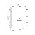 Chambre froide positive - 1500 x 2100 x 2010 - 4.8 m³ - Classe T