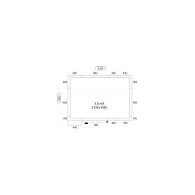 Chambre froide positive - 2100 x 1500 x 2010 - 4.8 m³ - Classe T