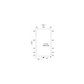 Chambre froide positive - 1200 x 2100 x 2010 - 3.7 m³ - Classe T