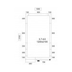 Chambre froide positive - 1200 x 2100 x 2010 - 3.7 m³ - Classe T
