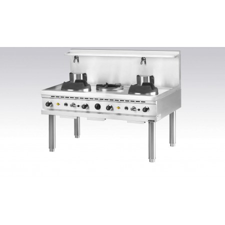 FOURNEAU WOK GAZ 3 FEUX - 3x 15 kW          