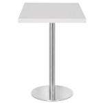 Table de restaurant avec base ronde en fonte avec plateau carré