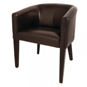 Chaises en simili cuir crème RESTO