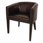 Chaises en simili cuir crème RESTO