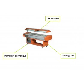 Buffet bain-marie 6 GN1/1