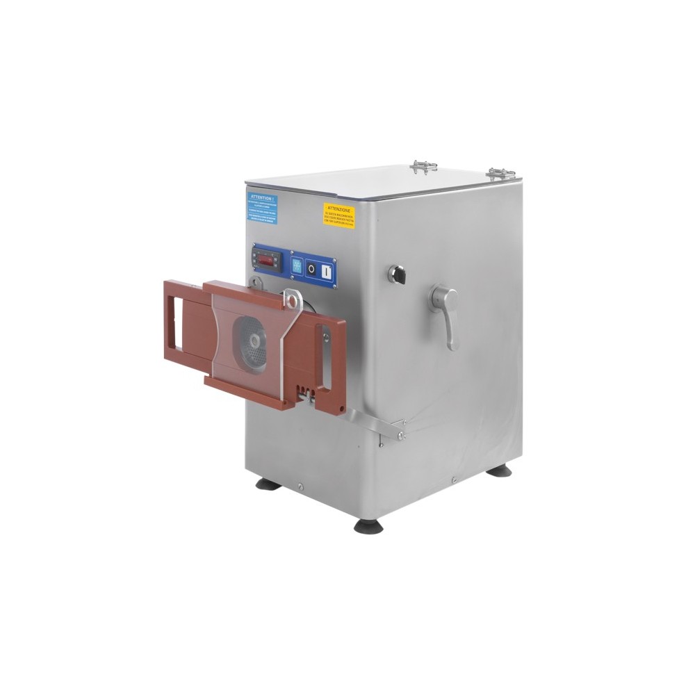 Hachoir à viande réfrigéré - PREMIUM - Usage intensif - 500 kg / heure - 230 / 380 V. - Reconstitueur intégré Hachoir à viande réfrigéré - PREMIUM - Usage intensif - 500 kg / heure - 230 / 380 V. - Reconstitueur intégré