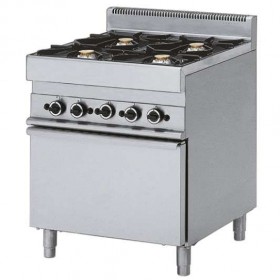 Fourneau 4 feux gaz+ PCF sur four gaz 