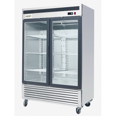 Armoire inox 1 porte vitrée - 336 litres