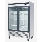 Armoire inox 1 porte vitrée - 336 litres