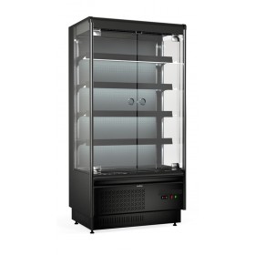 Vitrine murale noire/bleu 1230 x 725 x 1900
